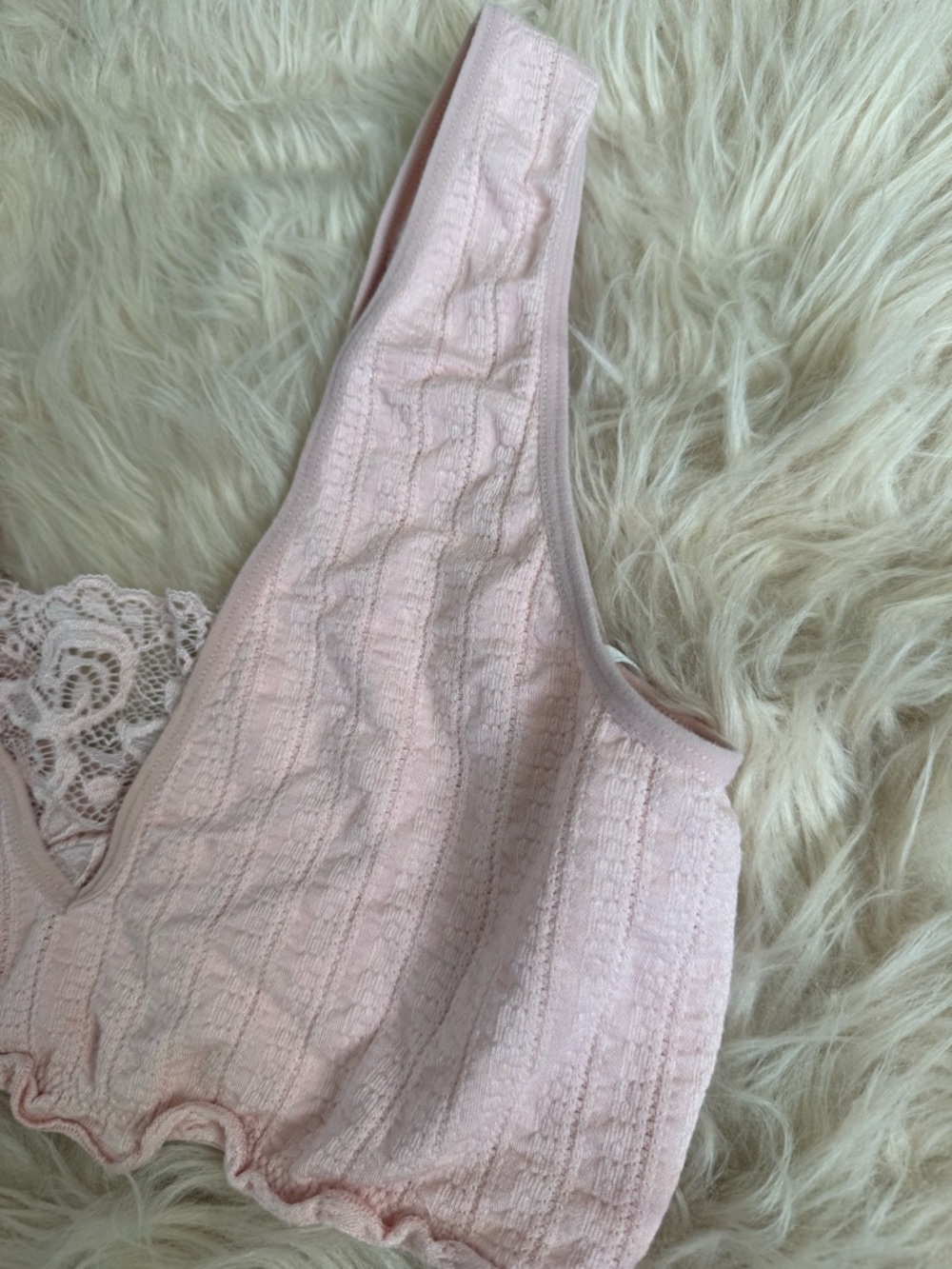 Anthropologie Pink Seamless Lace Bralette - Picture 3 of 9